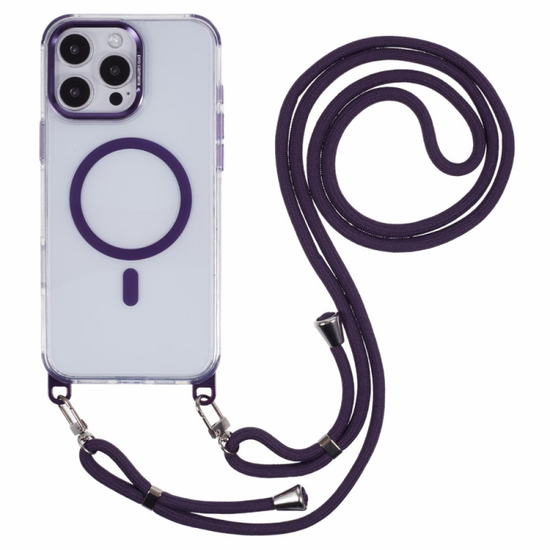 Capa com cordão
 para iPhone 16 Pro Max MagSafe Transparente