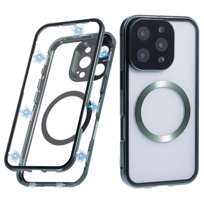 Capa de vidro temperado dupla face Magsafe para iPhone 16 Pro Max