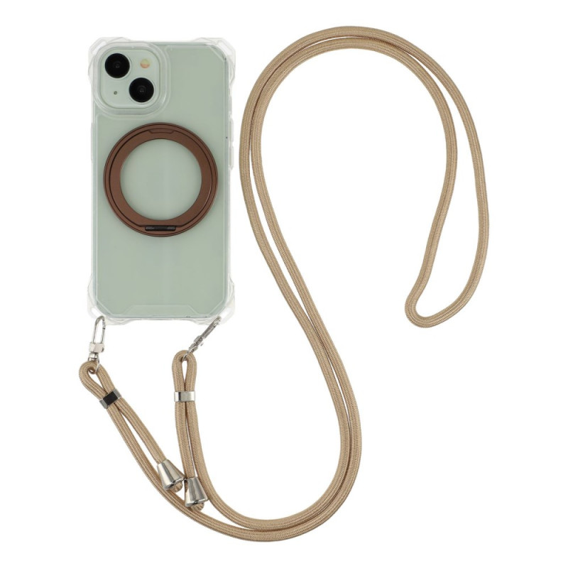 Suporte integrado da capa com cordão
 para iPhone 15