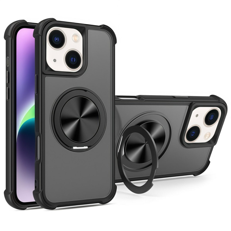 Capa MagSafe efeito metal para iPhone 15 com suporte