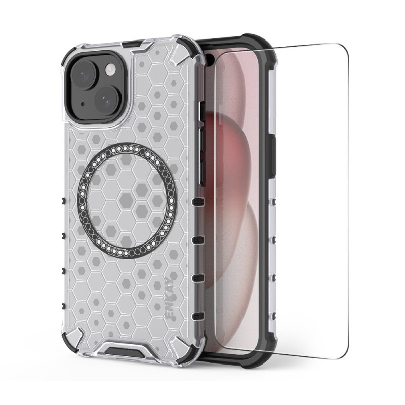 Capa MagSafe Honeycomb para iPhone 15 com protetor de ecrã