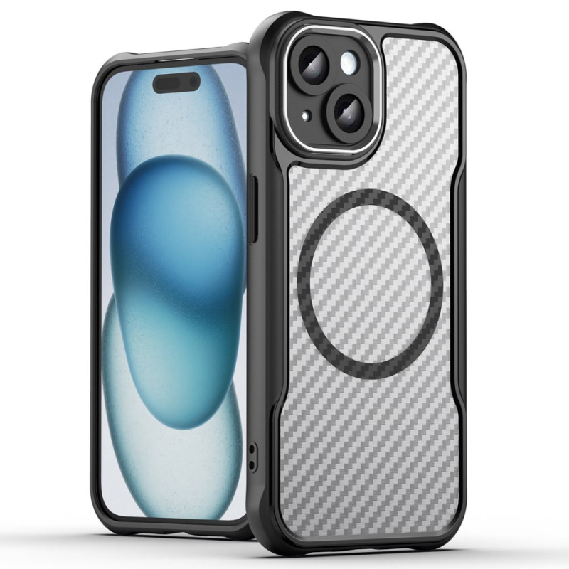 Capa MagSafe híbrida em fibra de carbono para iPhone 15