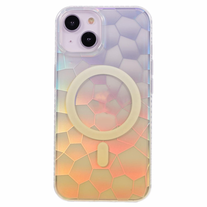 Capa para iPhone 15 com design iridescente