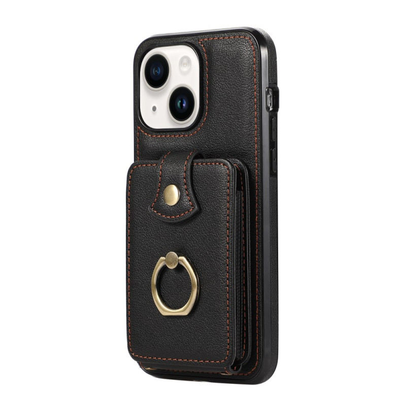 Capa para iPhone 15 com suporte para cartão e correia