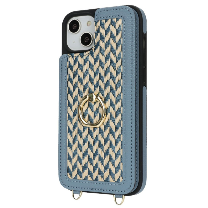 Capa para iPhone 15 com suporte para cartões com bloqueio RFID e suporte