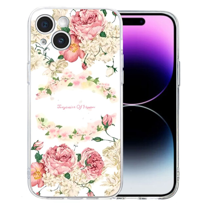 Capa iPhone 15 Padrão de rosas
