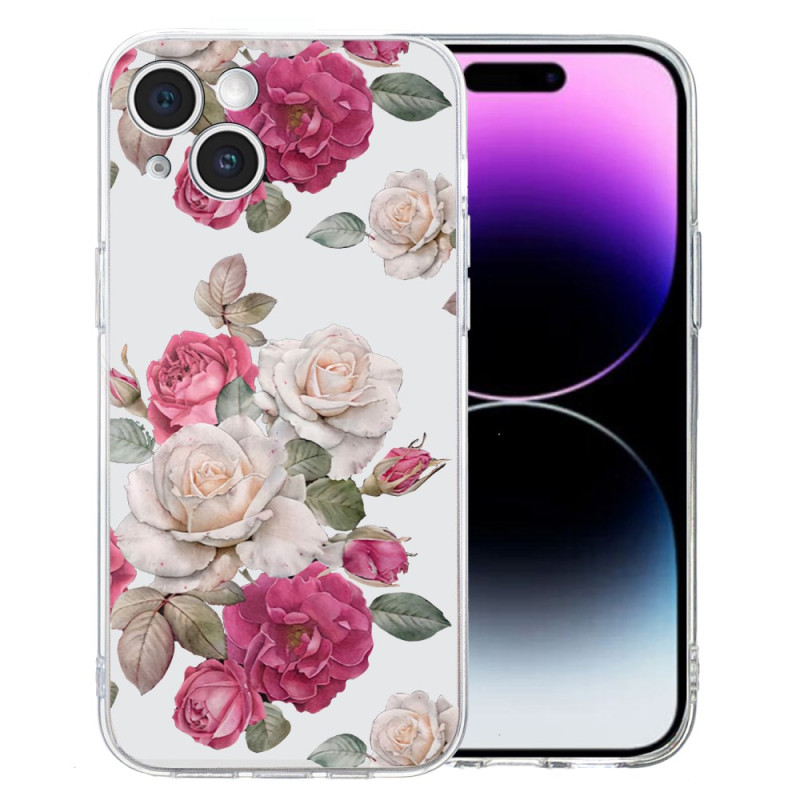 Capa iPhone 15 Peónias