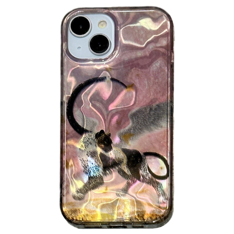 Capa para iPhone 15 com padrão laser