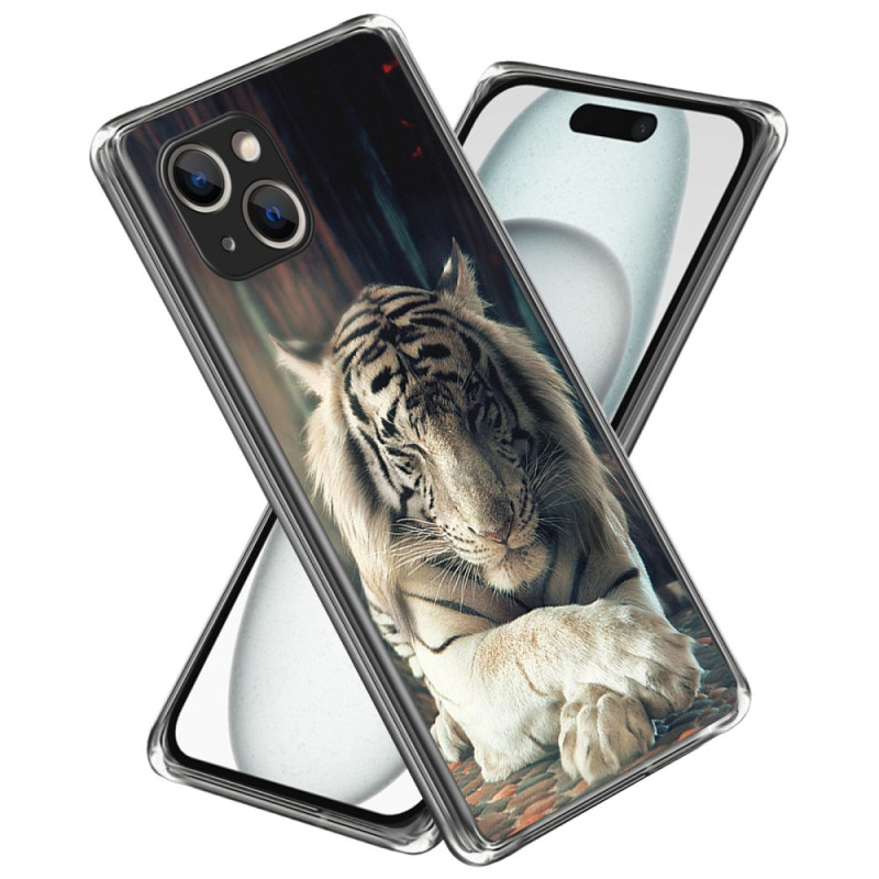 Capa iPhone 15 Tiger White