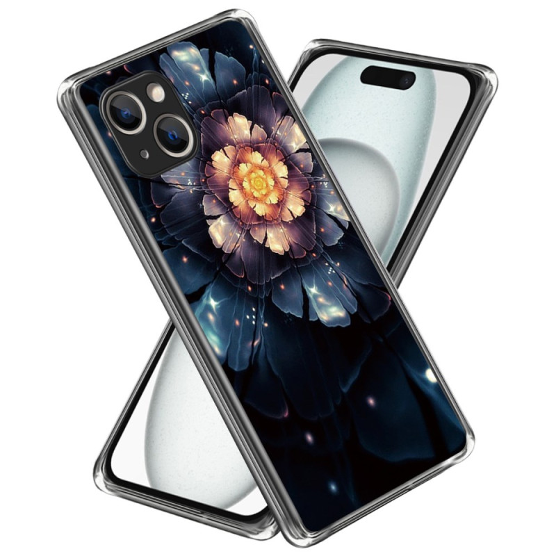 Capa para iPhone 15 com padrão floral colorido