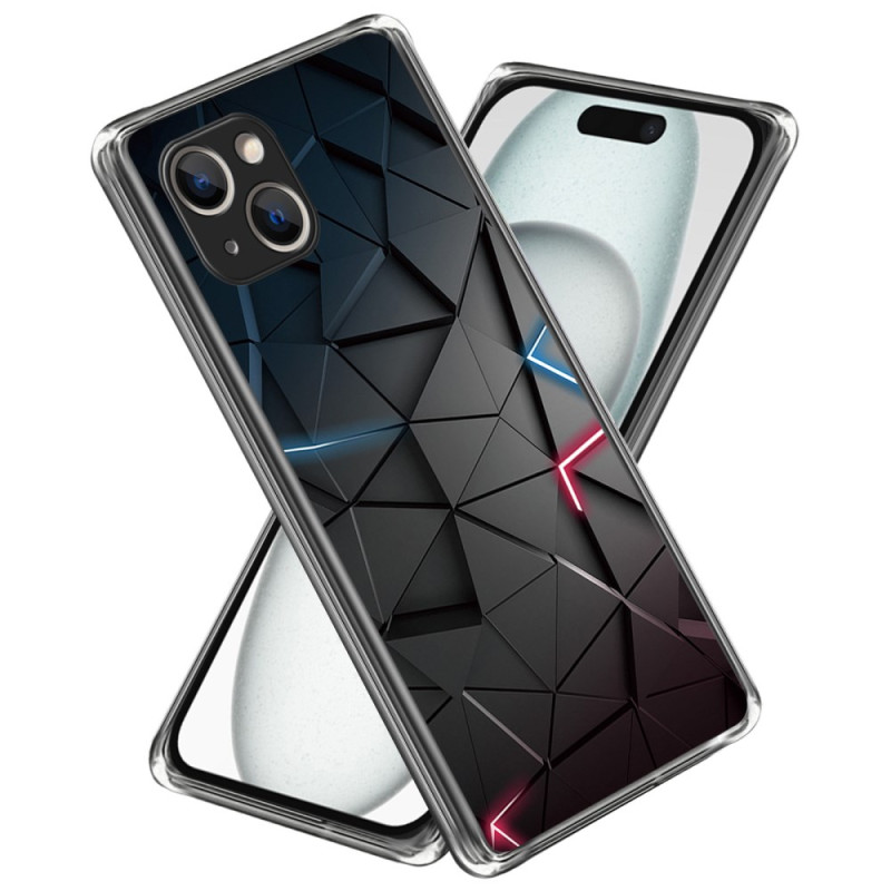 Capa iPhone 15 Padrão Triangular Preto