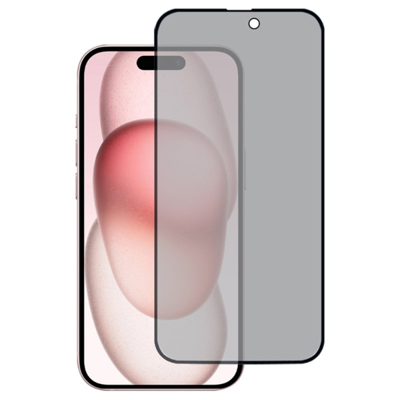 Película protetora de vidro temperado anti-spam para o ecrã do iPhone 15