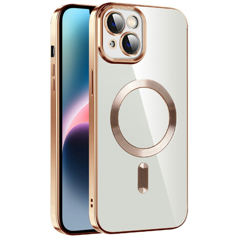 Capa iPhone 15 Plus Design Bordos com efeito metálico transparente