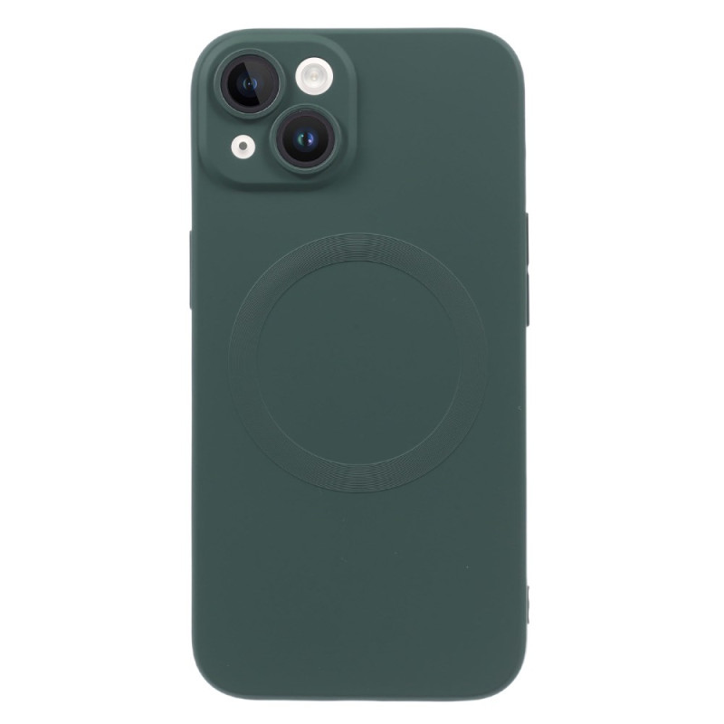 Capa MagSafe de silicone para iPhone 15 Plus com proteção para a protecção para lente
