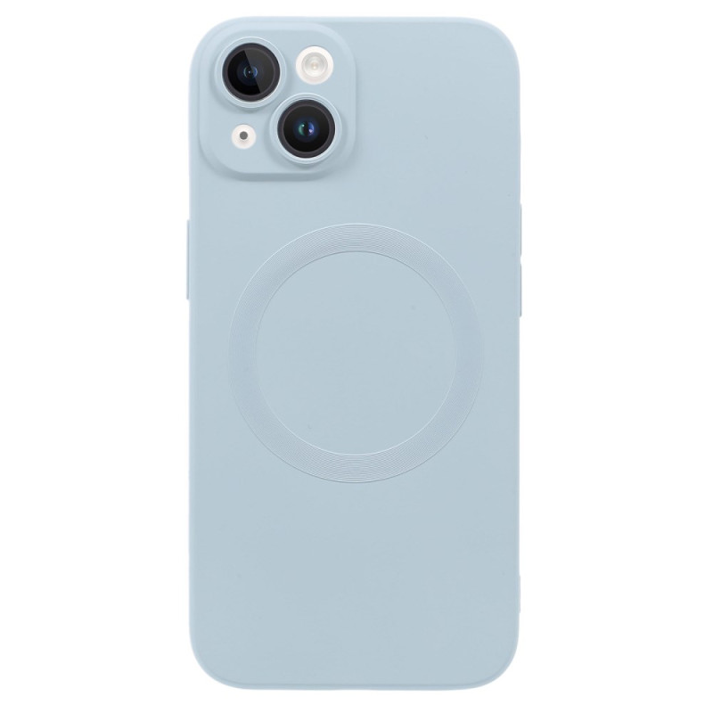 Capa MagSafe de silicone para iPhone 15 Plus com proteção para a protecção para lente
