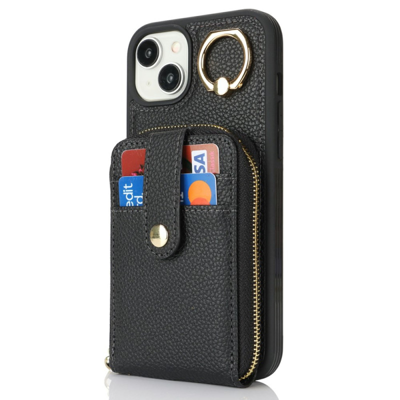Capa iPhone 15 Plus / 14 Plus com bolso com fecho