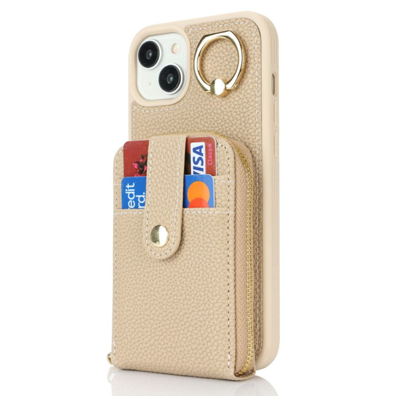 Capa iPhone 15 Plus / 14 Plus com bolso com fecho