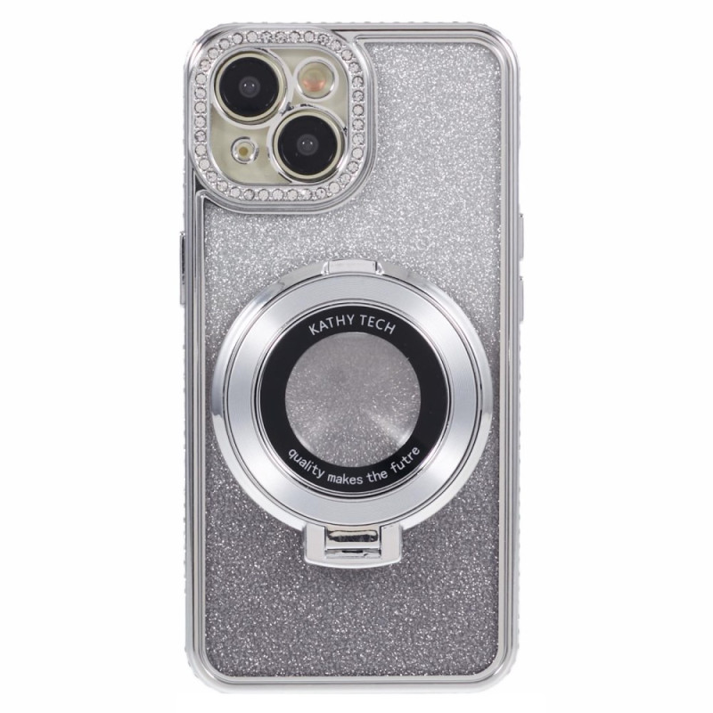 Capa brilhante para iPhone 15 Plus com suporte