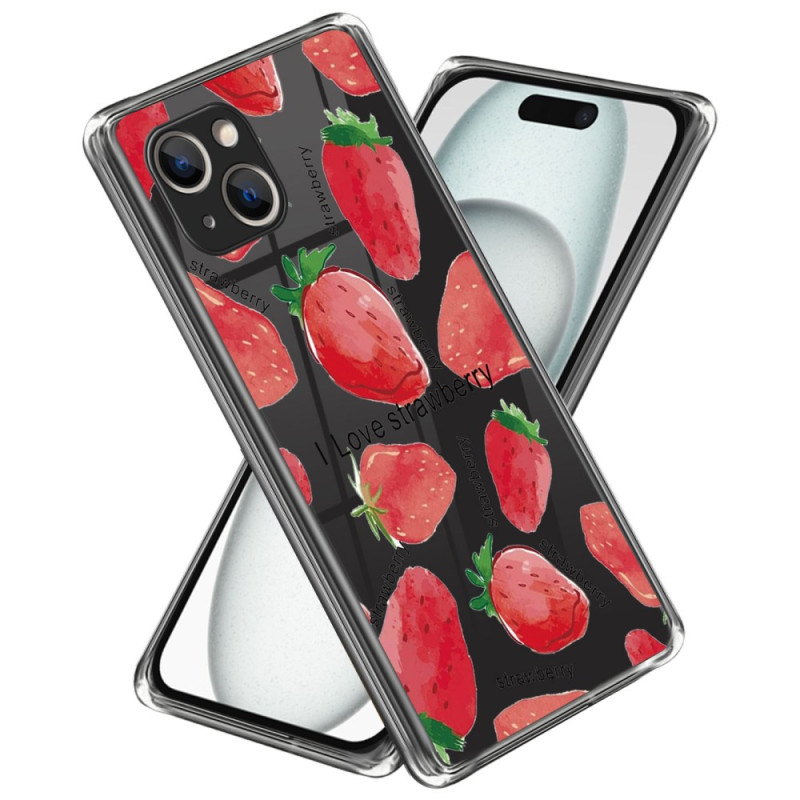 Capa iPhone 15 Plus Strawberries