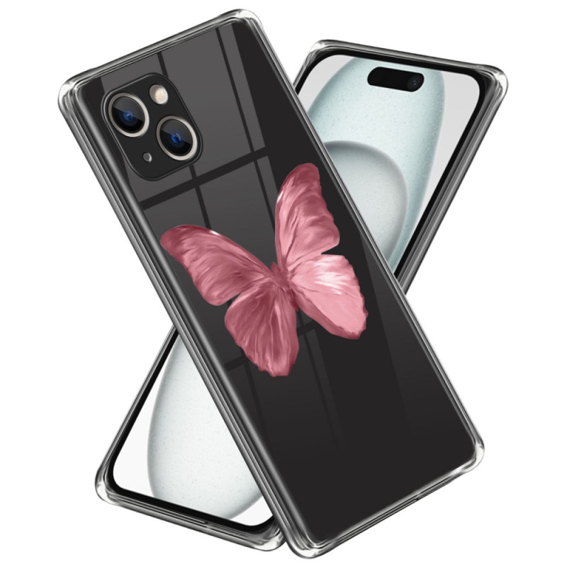 Capa Butterfly Rosa para iPhone 15 Plus