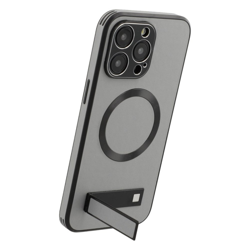 Telefone 15 Pro Capa MagSafe Estilo Couro Suporte integrado