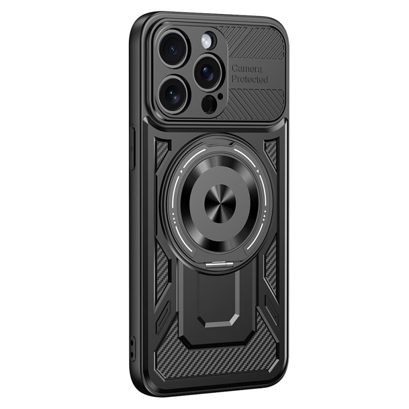 Capa MagSafe para iPhone 15 Pro com suporte rotativo Estilo metálico
