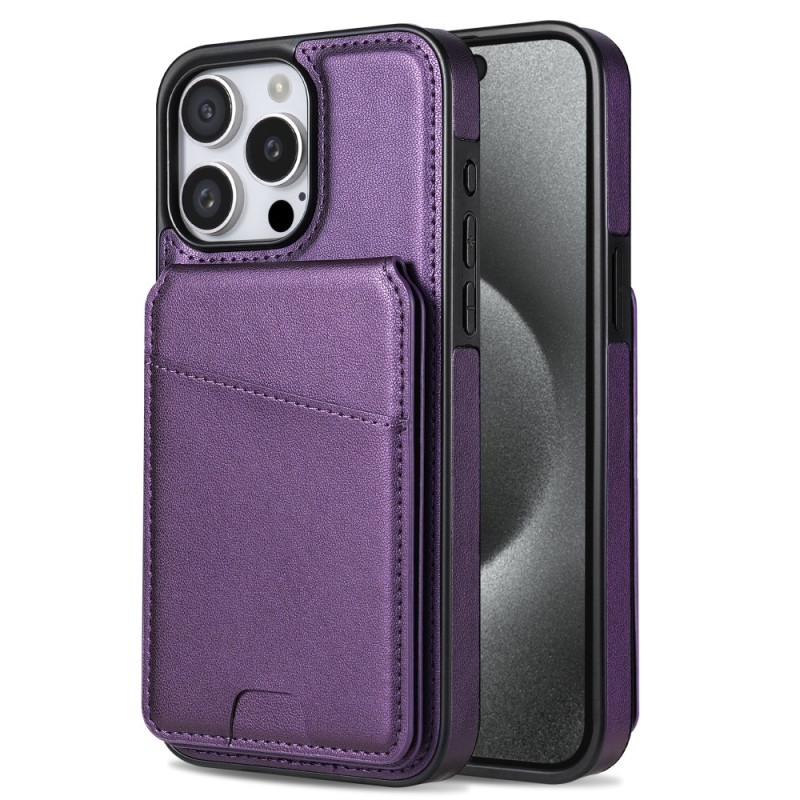 Capa para iPhone 15 Pro com design MagSafe e suporte amovível para cartões