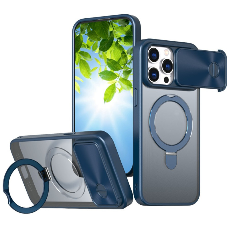 Capa MagSafe para iPhone 15 Pro com proteção deslizante para a protecção para lente
