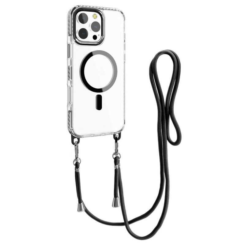 Capa MagSafe transparente para iPhone 15 Pro com fios