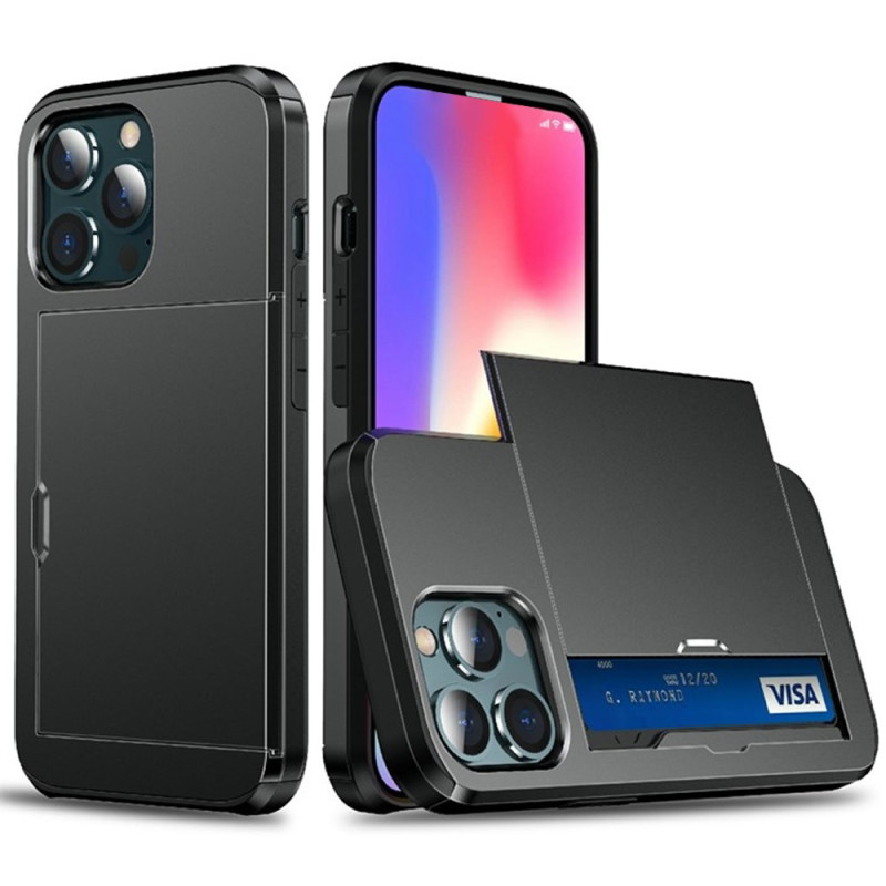 Capa de cartão deslizante para iPhone 15 Pro