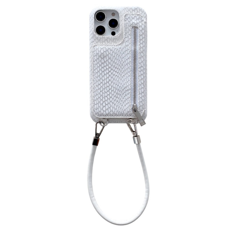 Capa para iPhone 15 Pro com suporte para cartão e espelho