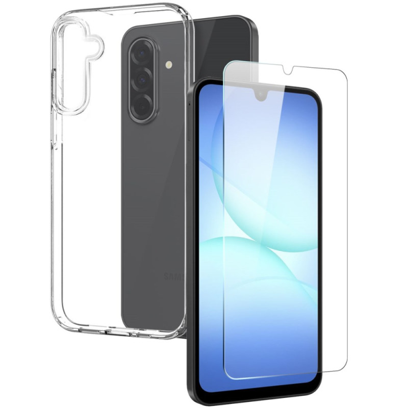 Capa transparente para Samsung Galaxy A17 4G / 5G com protetor de protecção para lente
