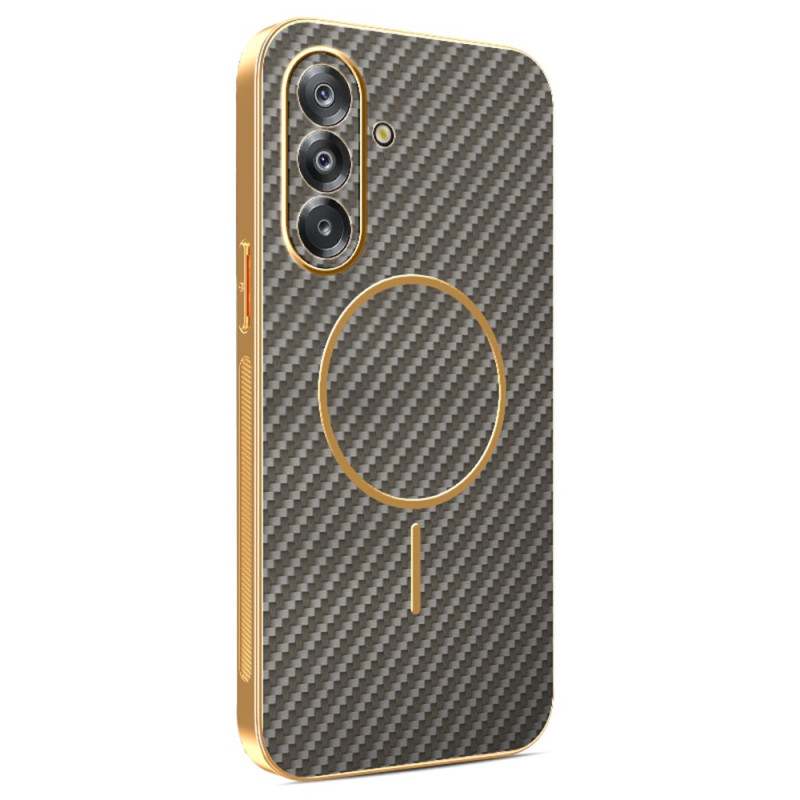 Capa MagSafe para Samsung Galaxy A17 4G / A17 5G Textura de fibra de carbono