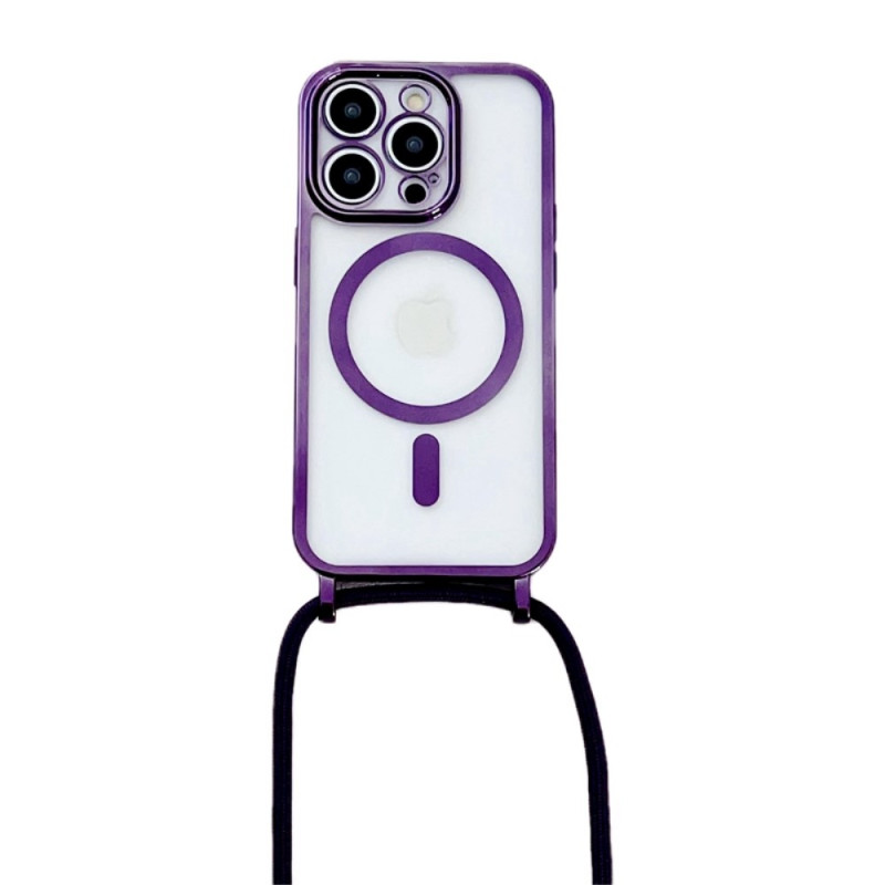Capa com cordão compatível com MagSafe para iPhone 15 Pro Max