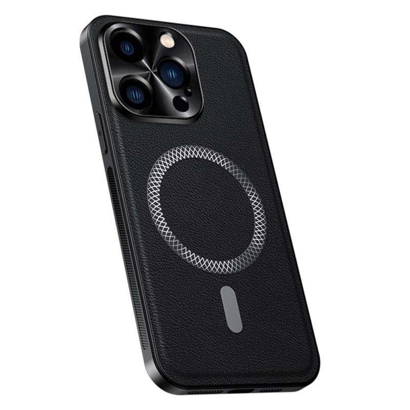 Capa iPhone 15 Pro Max MagSafe Efeito de couro reforçado