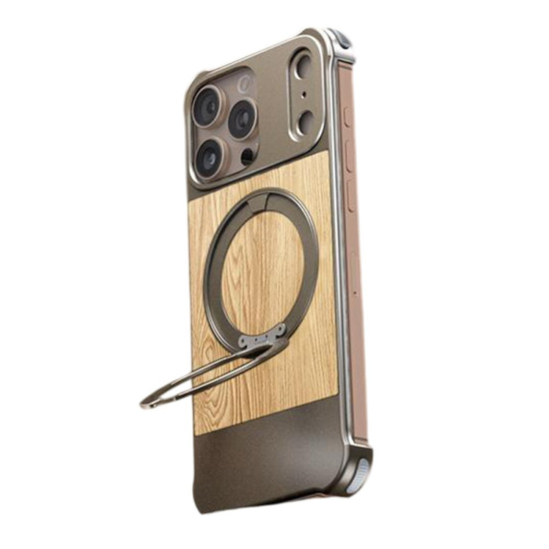 Capa Premium MagSafe Efeito Madeira para iPhone 15 Pro Max