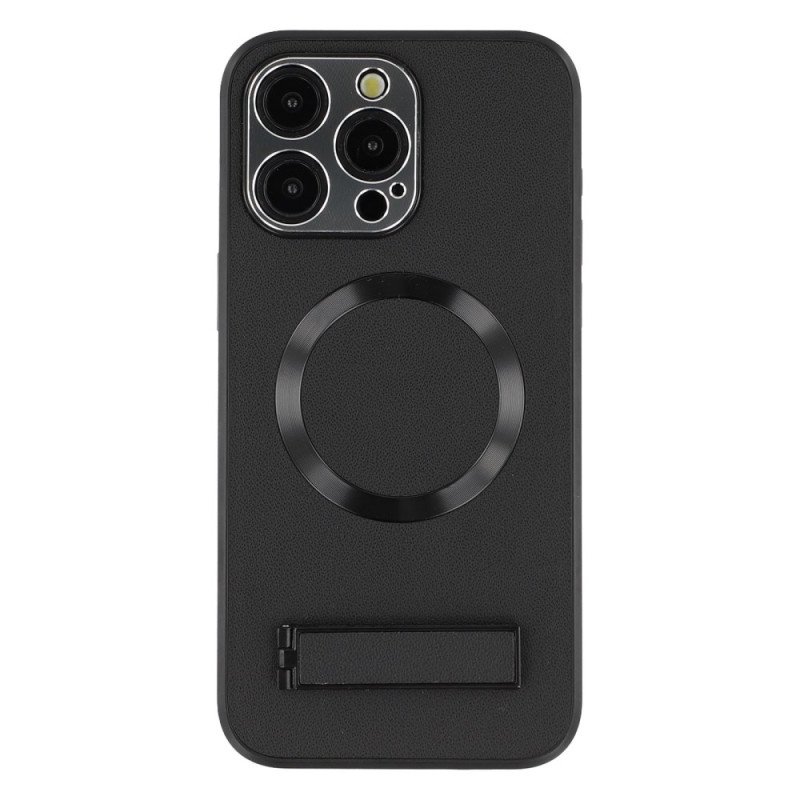 Capa MagSafe com efeito de pele e suporte para iPhone 15 Pro Max