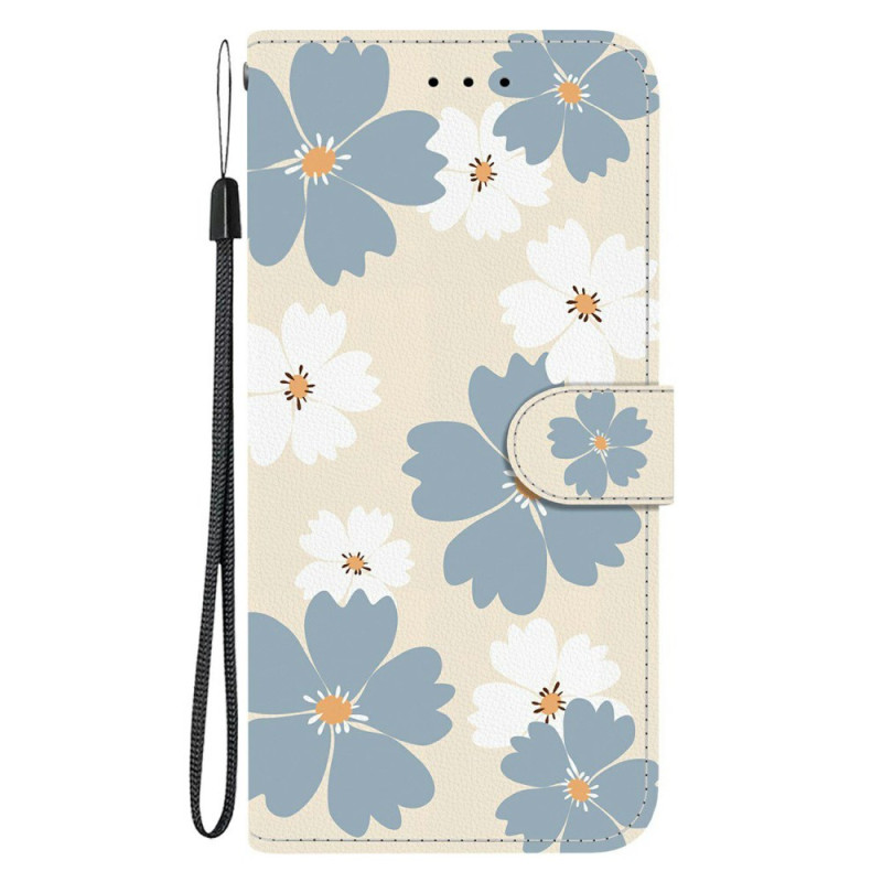 Capa para Xiaomi 15T Margaridas azuis e brancas