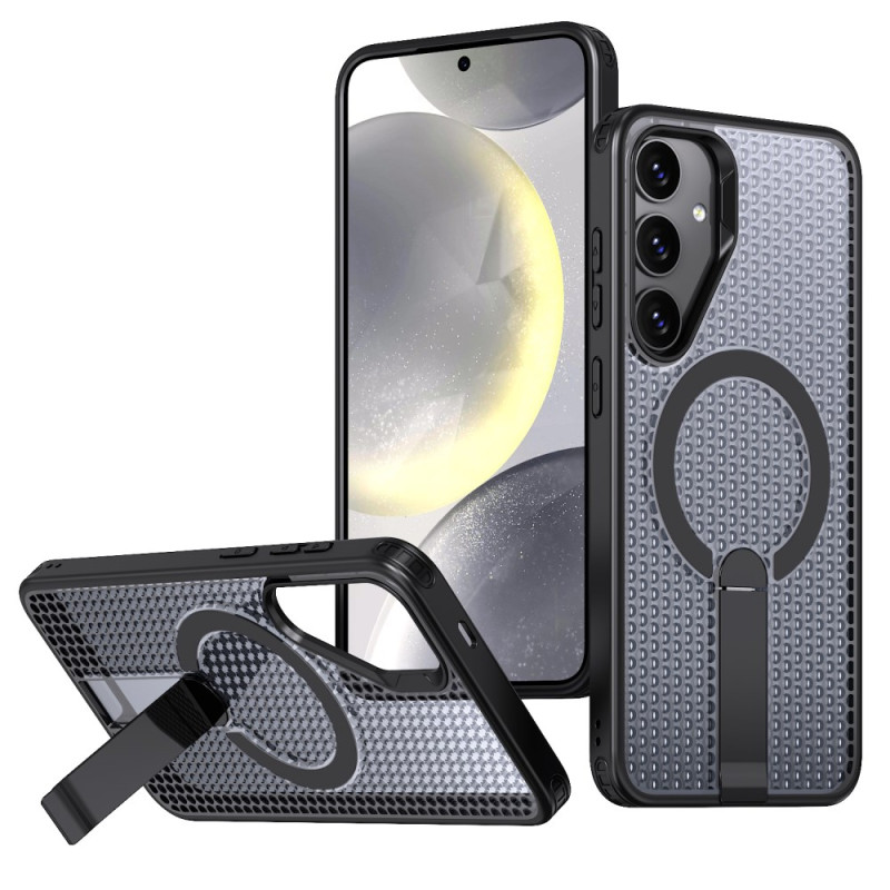 Capa MagSafe para Samsung Galaxy S25 FE com suporte de design texturado