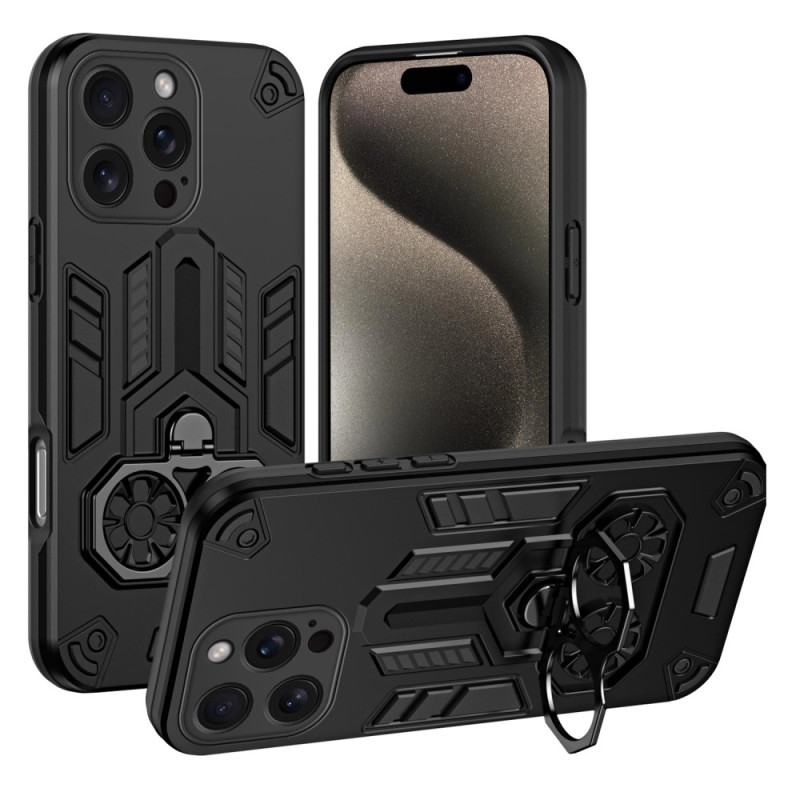 Capa para iPhone 15 Pro Max com anel de suporte e suporte para os pés
