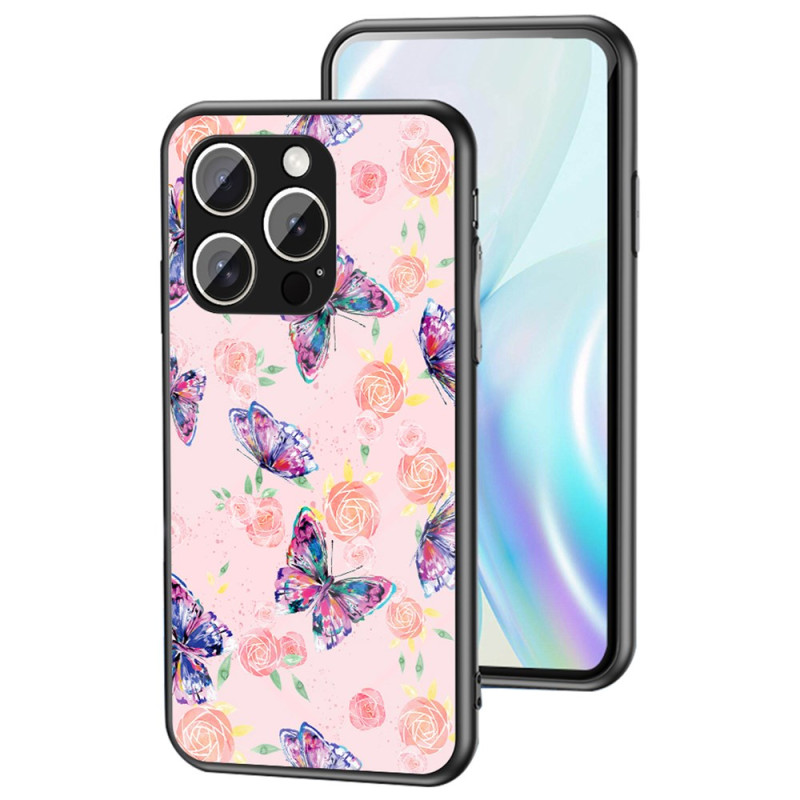 Capa iPhone 15 Pro Max Vidro temperado Borboletas