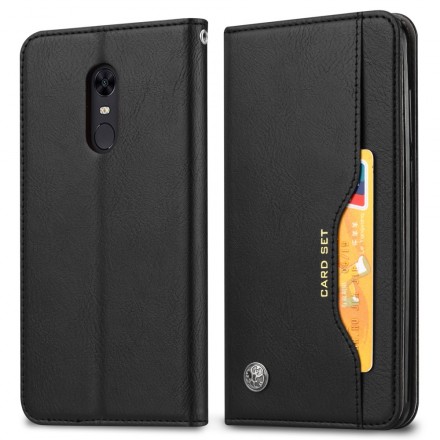 Capa Flip Cover OnePlus 6T Capa de cartão em pele
