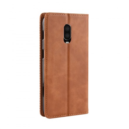 OnePlus 6T Capa de Couro com Efeito Vintage