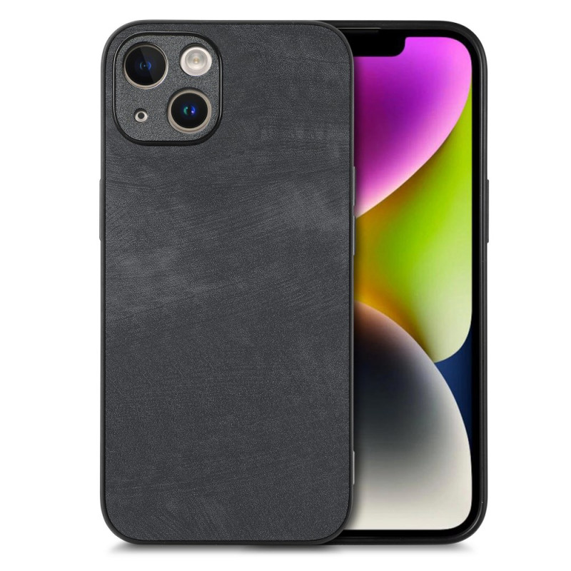 Capa para iPhone 14 com efeito retro em pele