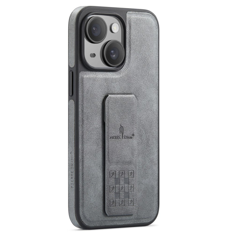 Capa para iPhone 14 com efeito de pele e suporte