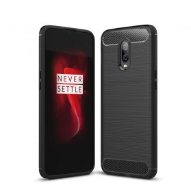 OnePlus 6T Capa de fibra de carbono escovada