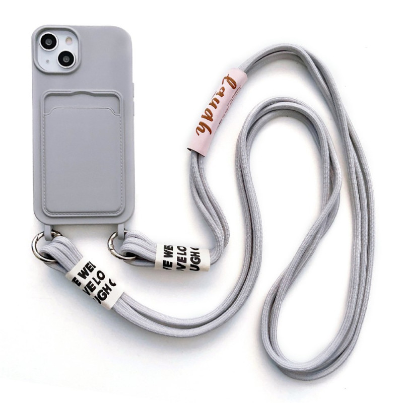 Capa com cordão
 duplo para iPhone 14