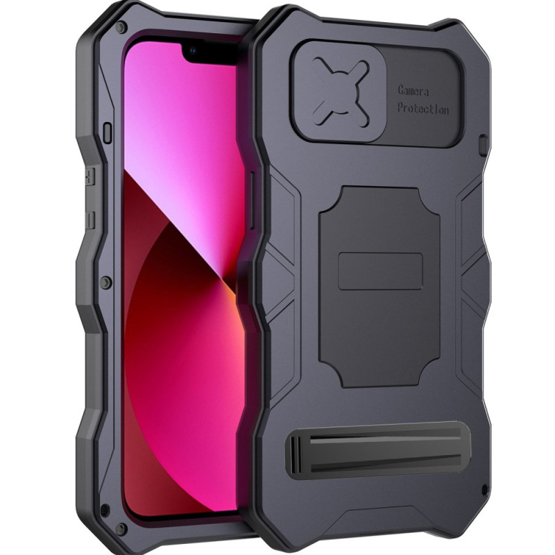 Capa à prova de choque para iPhone 14 com suporte e proteção da protecção para lente
