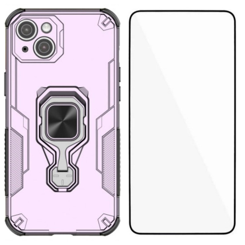 Capa para iPhone 14 Plus resistente a anéis com protetor de ecrã