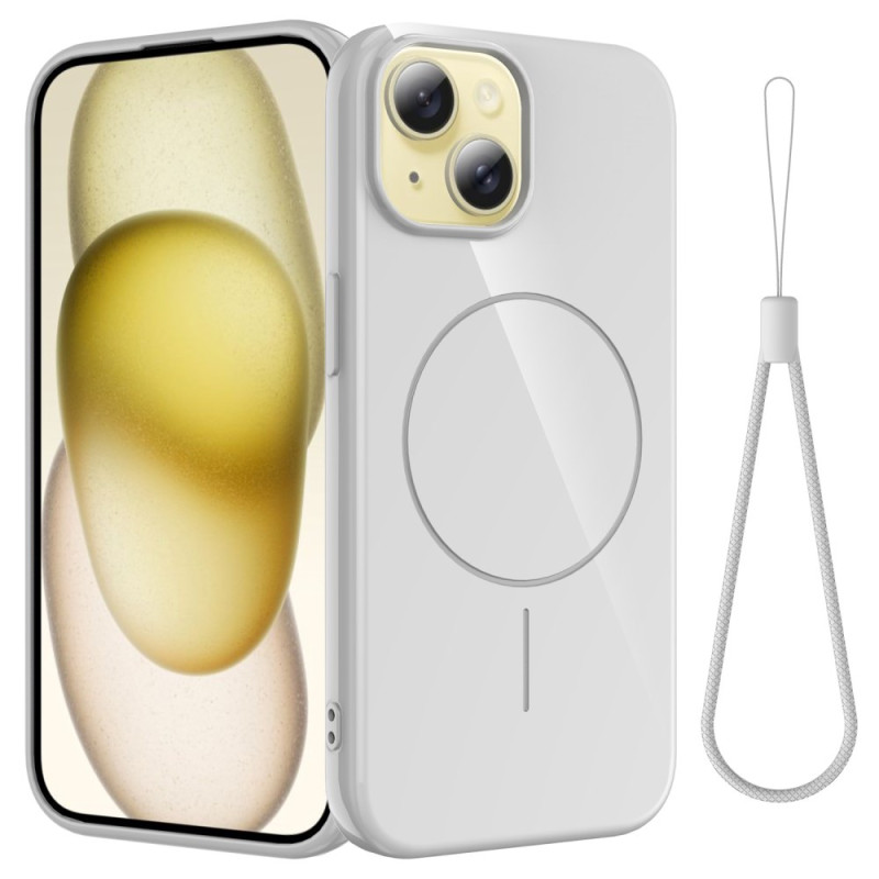 Capa de silicone para iPhone 14 Plus com correia